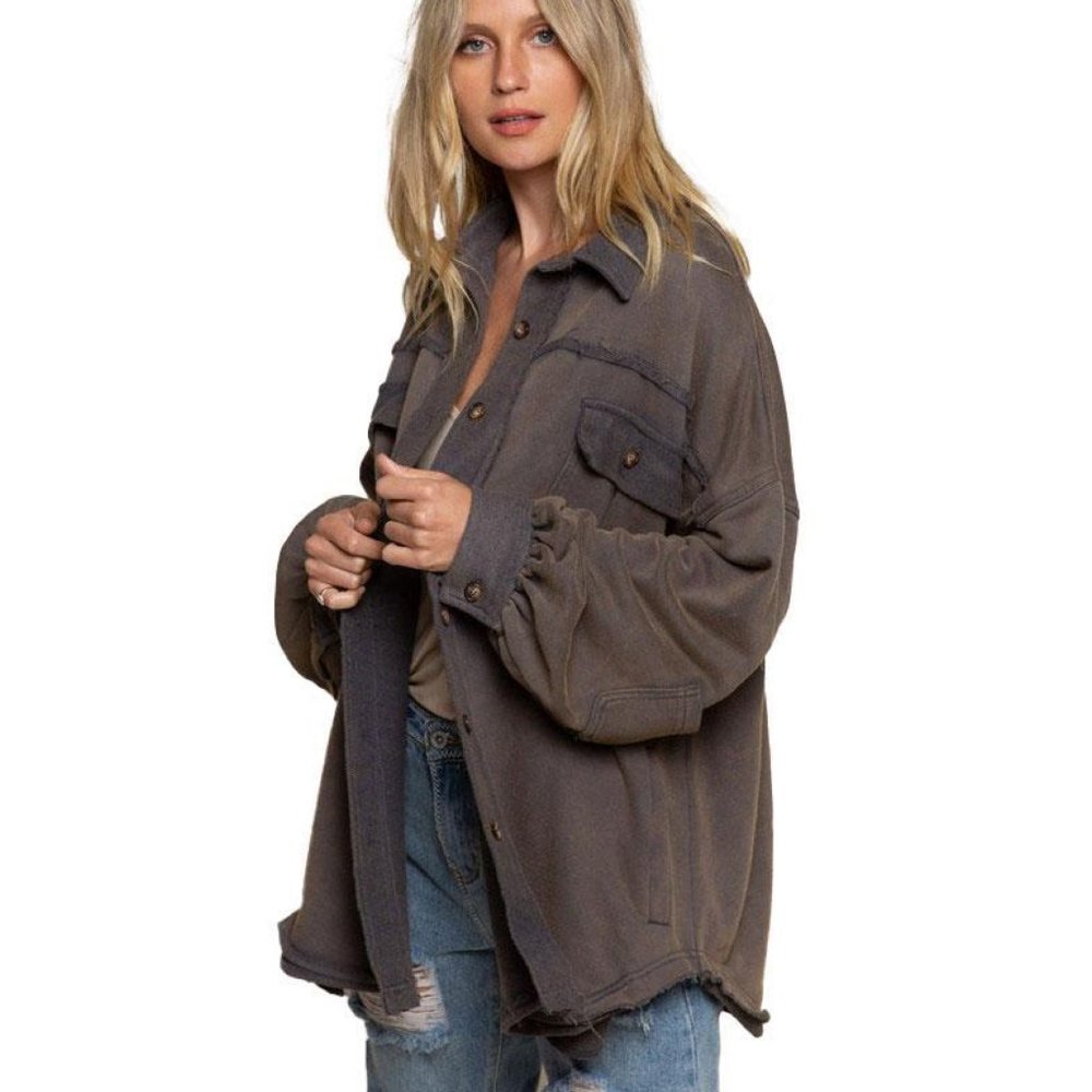 New! Moon Child Button Shirt Jacket